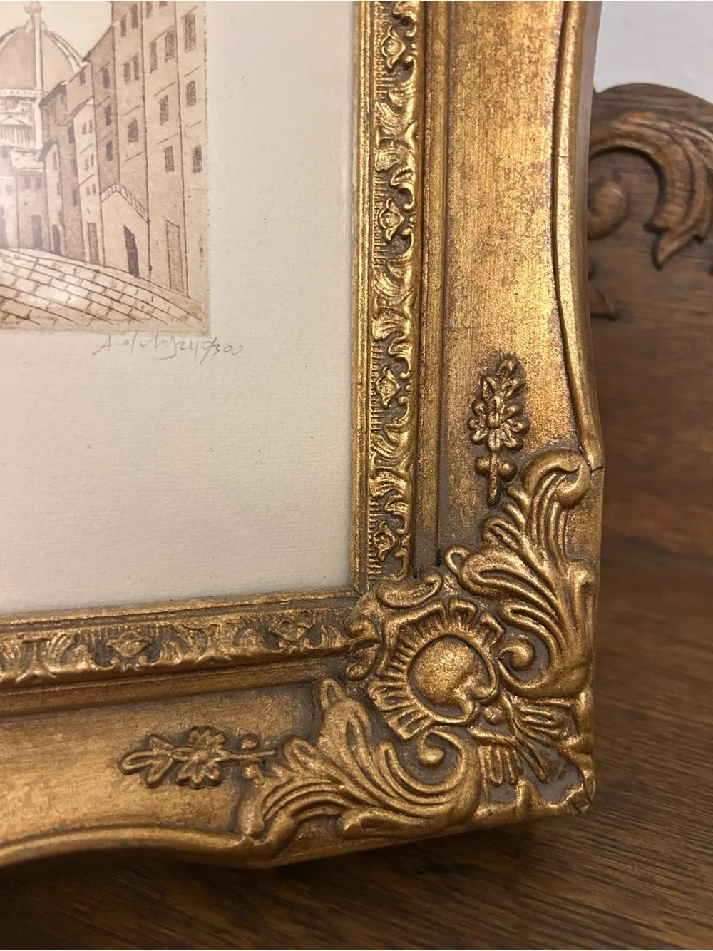 Etched Florence Italy art 240/300